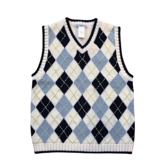 Janie & Jack Plaid Knit Sweater Vest 2t - Picture 1 of 4